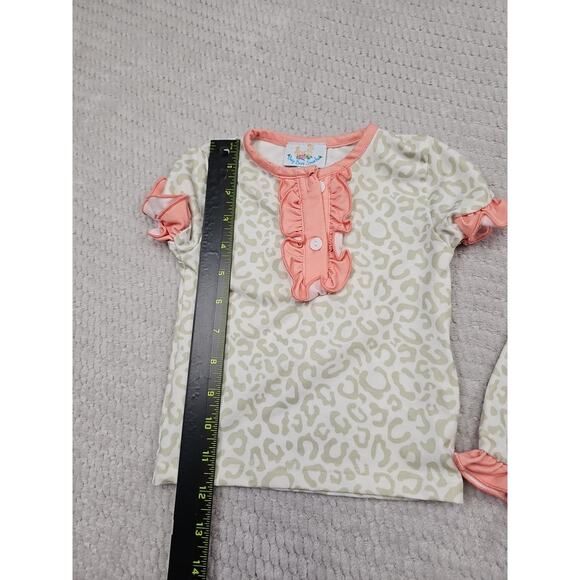 Busy Bees Smocks Girls 3 Months Animal Print Ruffled 2 Piece Set - Picture 4 of 8